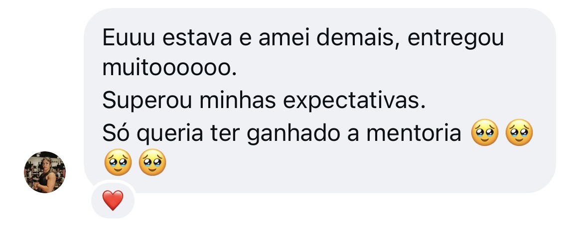 Feedback: entregou muito