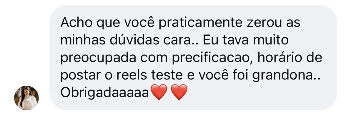 Feedback: zerou minhas dúvidas